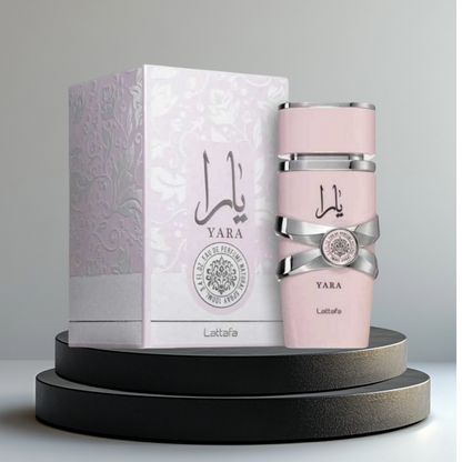 Yara de Lattafa eau de parfum 100ml pour femme, élégance et Douceur en Bouteille Rose